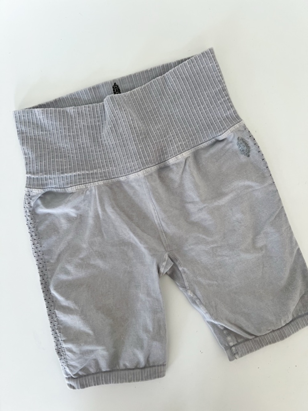 Free People Movement Good Karma Bike Shorts Ice Grey
